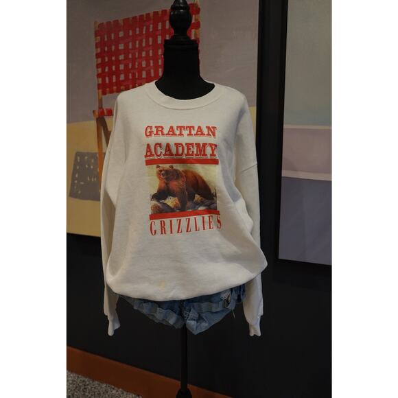 Vintage Jerzees Grattan Academy Grizzlies Sweatshirt - Picture 8 of 9